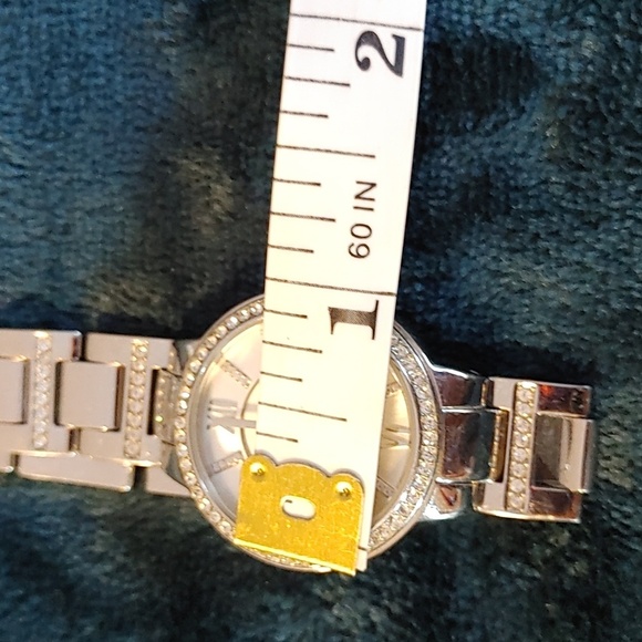 Virginia Silver Quartz Fossil Watch With Crystal Accents - Picture 8 of 15